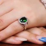 انگشتر زمرد سنتاتیک زنانه کد 17286