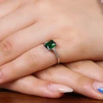 انگشتر زمرد سنتاتیک زنانه کد 17288