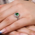 انگشتر زمرد سنتاتیک زنانه کد 17289