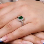انگشتر زمرد سنتاتیک زنانه کد 17290