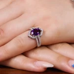 انگشتر آمیتیست زنانه کد 17291