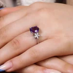 انگشتر آمیتیست زنانه کد 17292