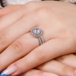 انگشتر موزانايت زنانه کد 17298