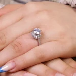 انگشتر موزانايت زنانه کد 17301