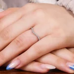 انگشتر موزانايت زنانه کد 17304