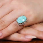انگشتر فیروزه شجری زنانه کد 17322