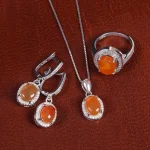 نیم ست عقیق زنانه کد 16895