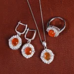 نیم ست عقیق زنانه کد 16896