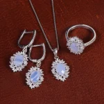 نیم ست عقیق سوسنی زنانه کد 16898