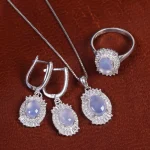 نیم ست عقیق سوسنی زنانه کد 16900