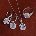 نیم ست عقیق سوسنی زنانه کد 16904