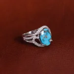 انگشتر فیروزه شجری زنانه کد 16844