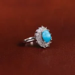 انگشتر فیروزه شجری زنانه کد 16866