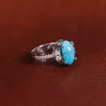 انگشتر فیروزه عجمی زنانه کد 16867