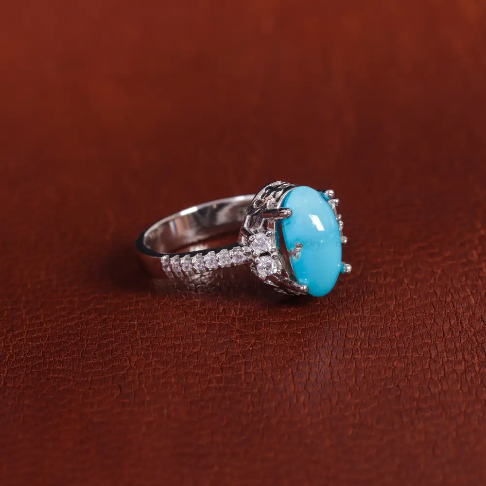 انگشتر فیروزه عجمی زنانه کد 16867