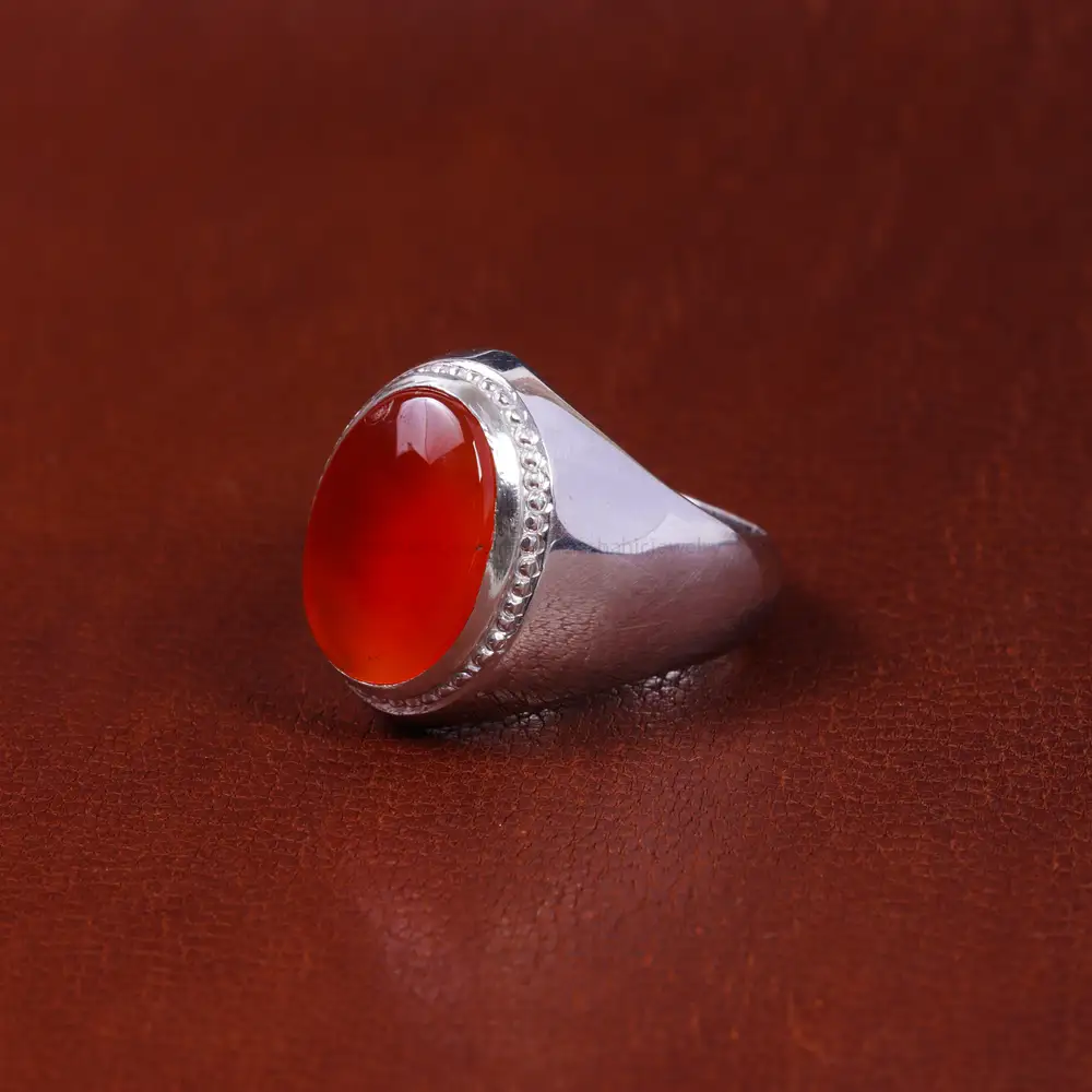 انگشتر عقیق مردانه کد 16975