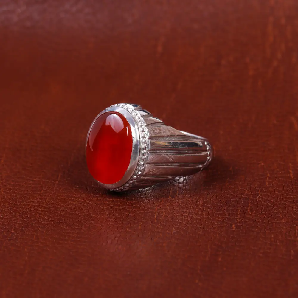 انگشتر عقیق مردانه کد 16983