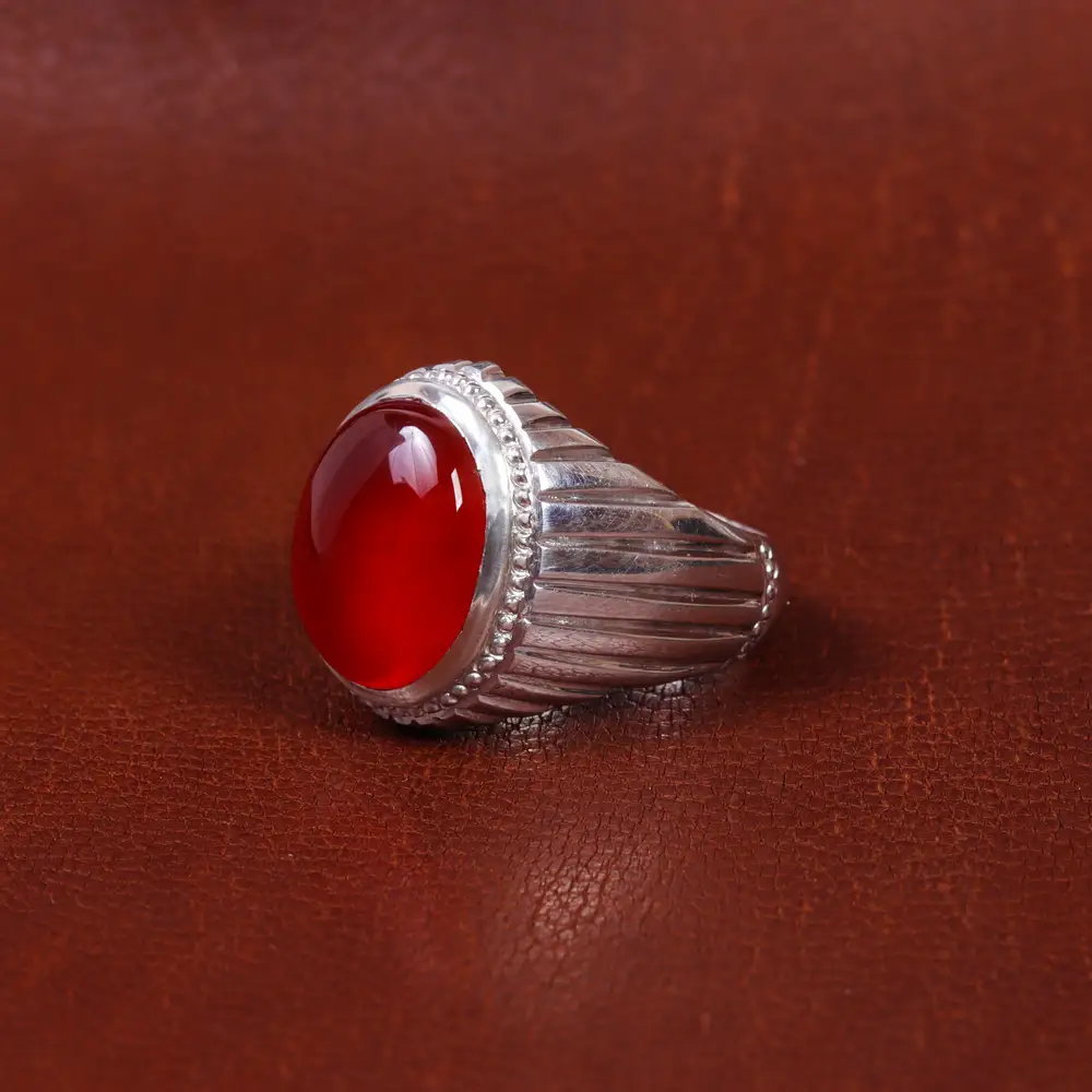 انگشتر عقیق مردانه کد 16987