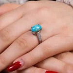 انگشتر فیروزه شجری زنانه کد 16833