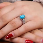 انگشتر فیروزه شجری زنانه کد 16839