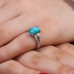 انگشتر فیروزه شجری زنانه کد 16841