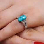 انگشتر فیروزه شجری زنانه کد 16847