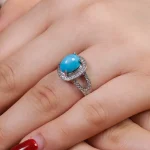 انگشتر فیروزه شجری زنانه کد 16849