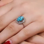 انگشتر فیروزه شجری زنانه کد 16850