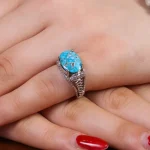 انگشتر فیروزه شجری زنانه کد 16852