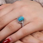 انگشتر فیروزه شجری زنانه کد 16853