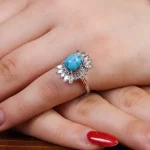 انگشتر فیروزه شجری زنانه کد 16859