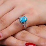 انگشتر فیروزه شجری زنانه کد 16868