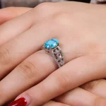 انگشتر فیروزه شجری زنانه کد 16869