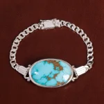 دستبند فیروزه مردانه کد 17340