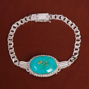 دستبند فیروزه مردانه کد 17342