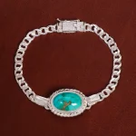 دستبند فیروزه مردانه کد 17343