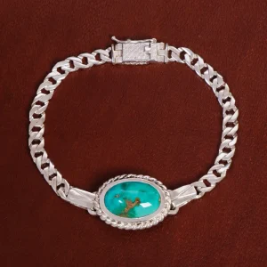 دستبند فیروزه مردانه کد 17343