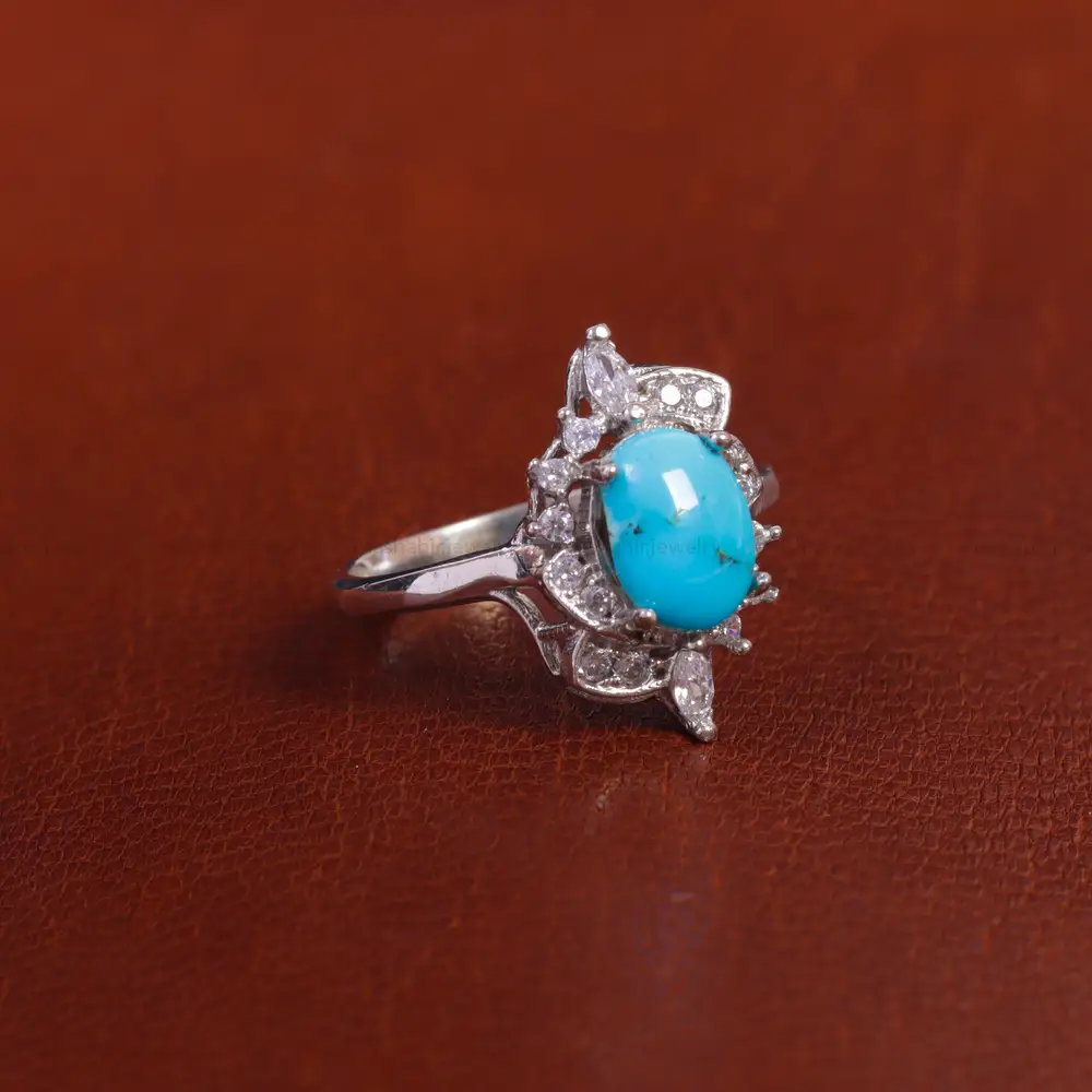 انگشتر فیروزه شجری زنانه کد 17440