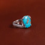 انگشتر فیروزه شجری زنانه کد 17456