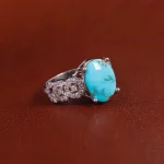 انگشتر فیروزه شجری زنانه کد 17463