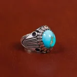 انگشتر فیروزه شجری مردانه کد 17554