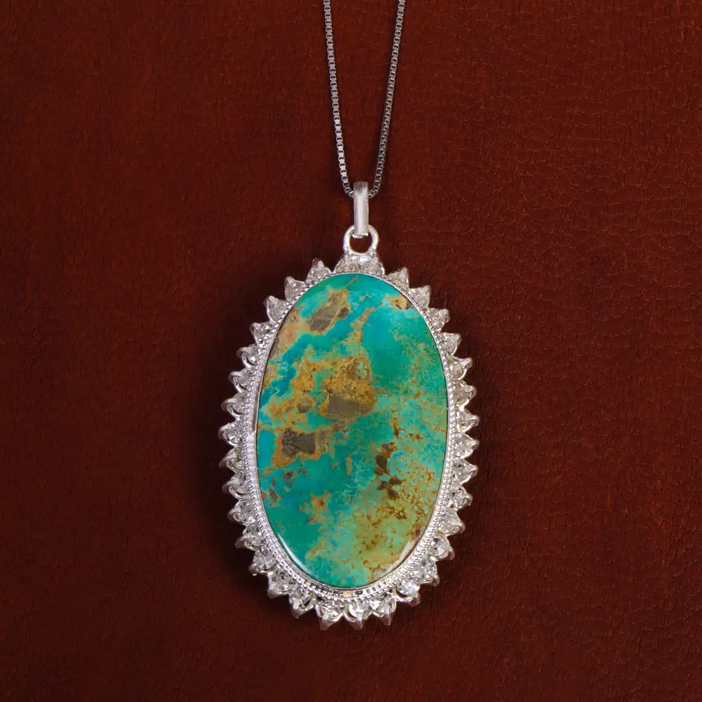 گردنبند فیروزه زنانه کد 17581