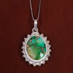 گردنبند فیروزه زنانه کد 17592