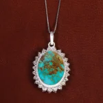 گردنبند فیروزه زنانه کد 17596