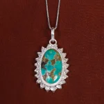 گردنبند فیروزه زنانه کد 17597