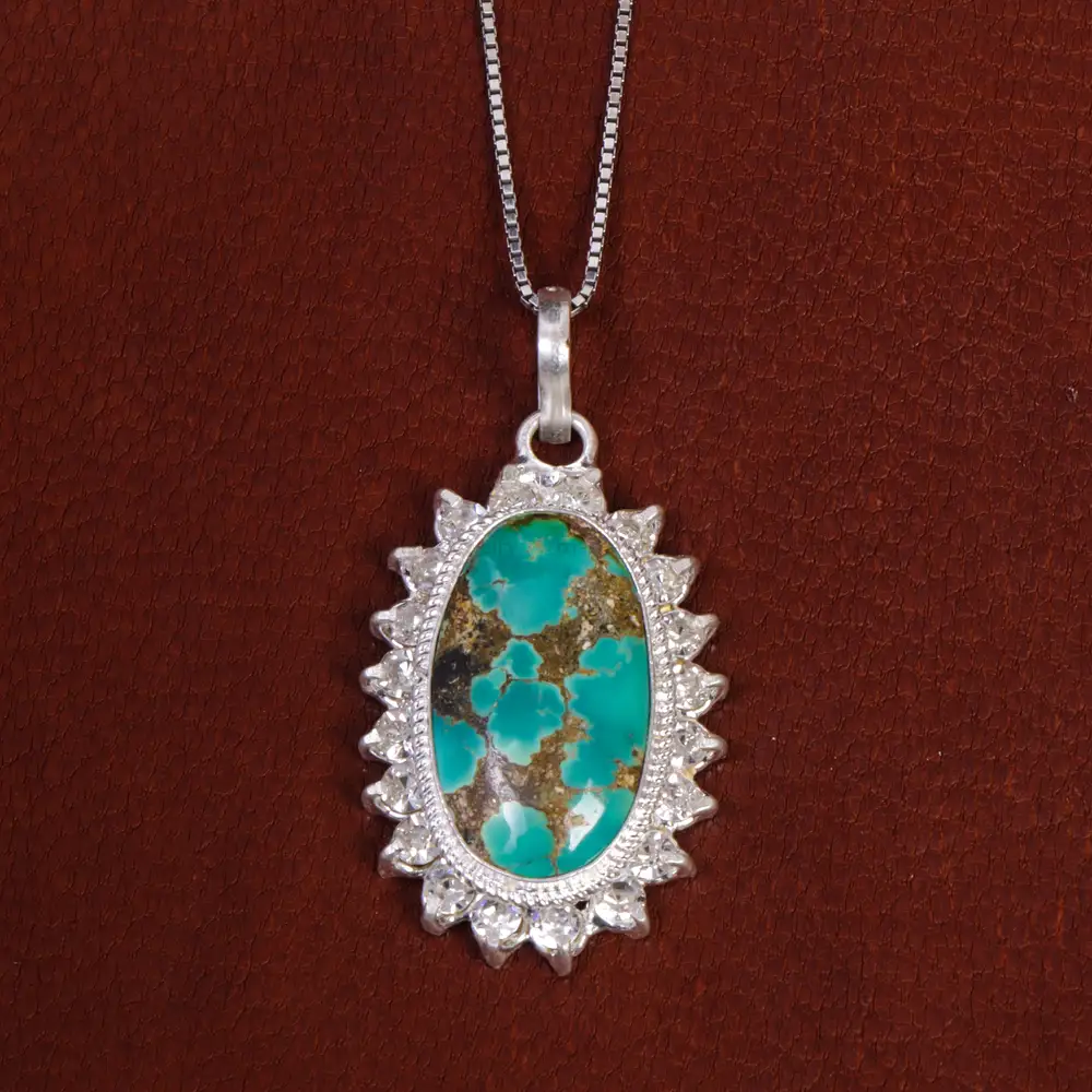 گردنبند فیروزه زنانه کد 17597