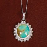 گردنبند فیروزه زنانه کد 17599