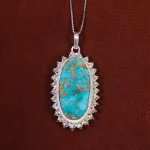 گردنبند فیروزه زنانه کد 17609