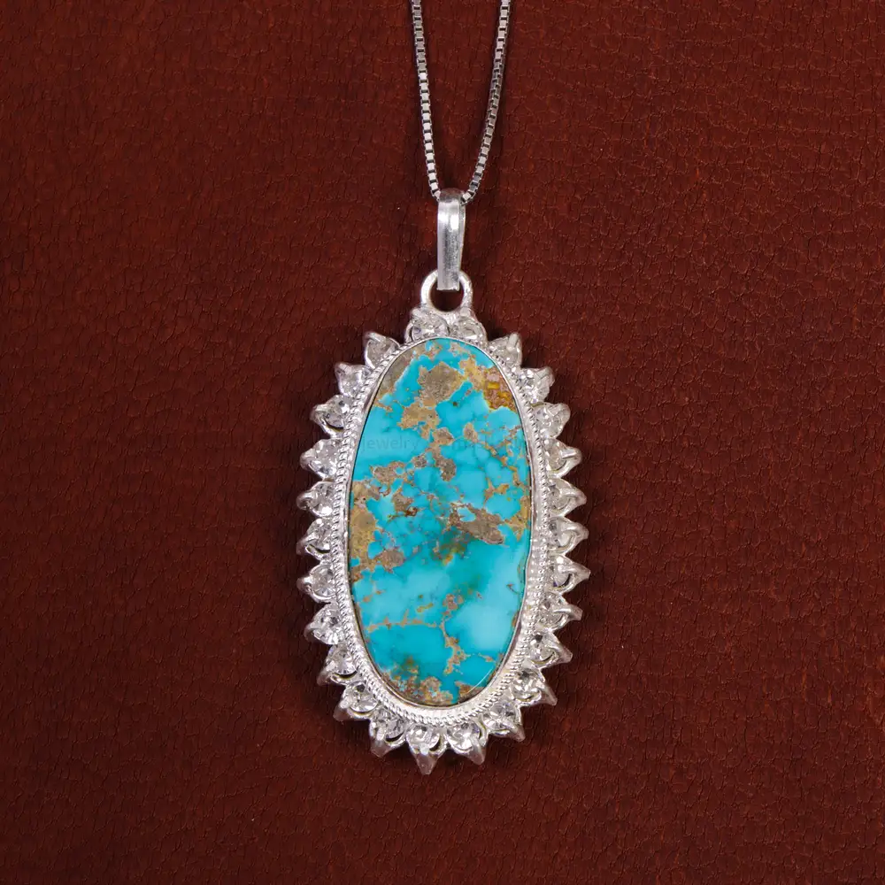 گردنبند فیروزه زنانه کد 17609