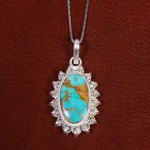 گردنبند فیروزه زنانه کد 17611